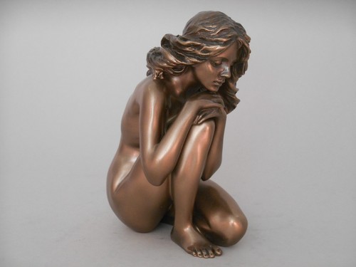 Bronzefarbene figur dame - bronzefarbene, |