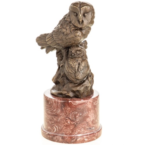 Bronze skulptur eule - skulptur,