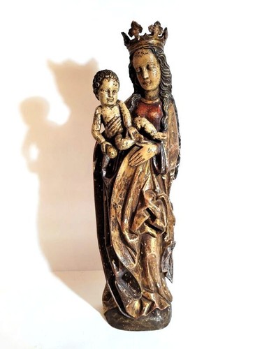 Skulptur holz handbemalt - holz,