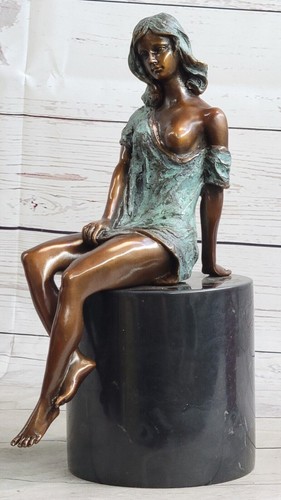 Signierte deco bronze skulptur - signierte,