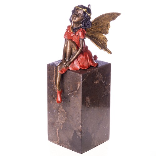 Fabrige bronze skulptur - bronze, elfe