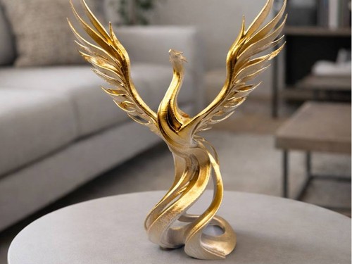 Aufsteigender goldener phönix - aufsteigender,