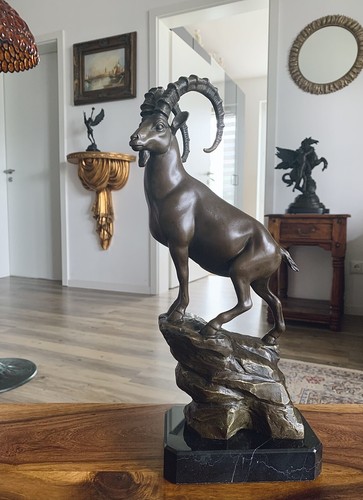 Bronzefigur steinbock - bronzefigur, m