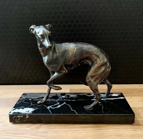 Eisenfigur windhund skulptur - eisenfigur,