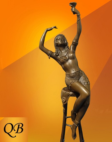 Art deco bronze figur skulptur - bronze,