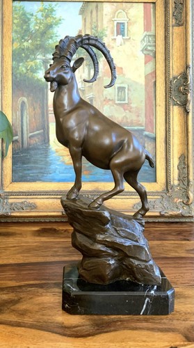 Bronzefigur steinbock - bronzefigur,
