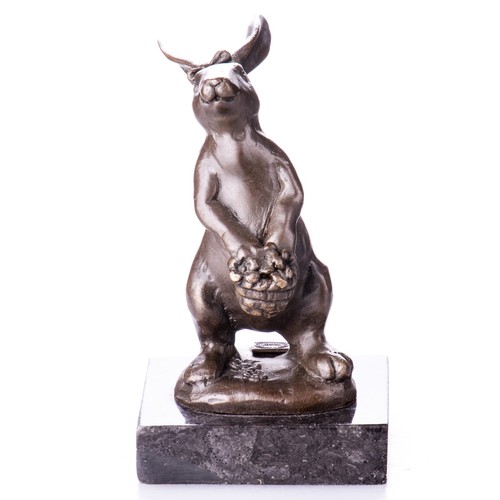 Bronze skulptur osterhase mit - skulptur,
