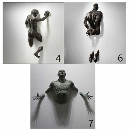 Wandkunst skulptur kletternder - wandkunst,