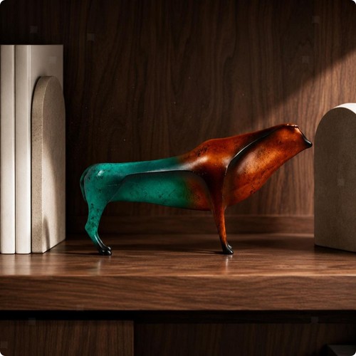 Abstrakte stierstatuette aus - stierstatuette,