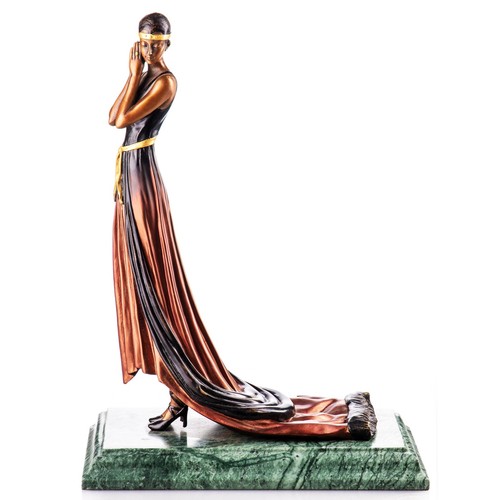 Farbige bronze skulptur frau - bronze,