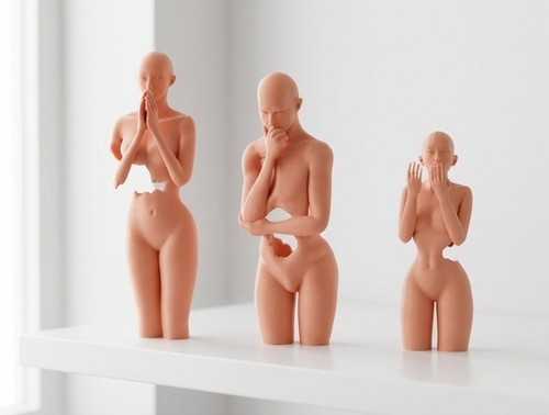Traurigkeit skulpturen set - traurigkeit, skulpturen-set