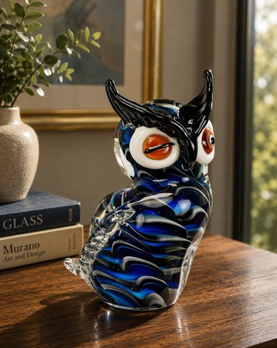Glasfigur einer eule - glasfigur,
