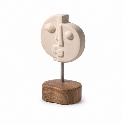 Skulptur mit holzsockel - skulptur,