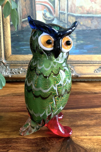 Glasfigur eule vogel figur uhu - vogel,