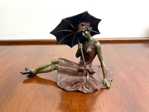 Bronze skulptur reclining lady - skulptur,