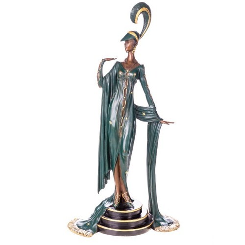 Farbige bronze skulptur frau - farbige,