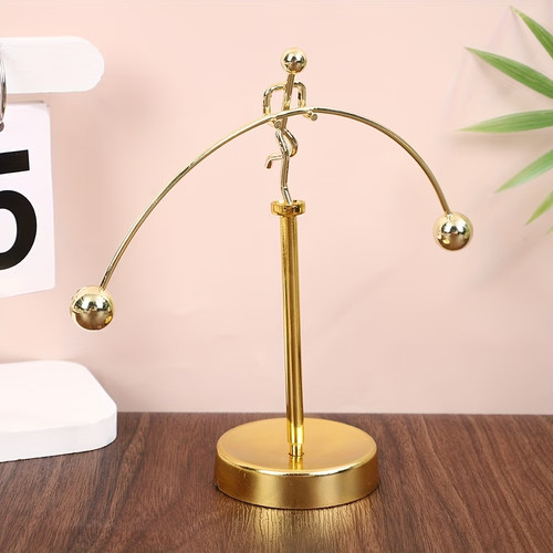 Kinetische balance figur - figur, gold