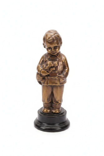 Antike bronzefigur junge auf - antike,