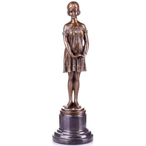 Bronze skulptur mädchen - skulptur,